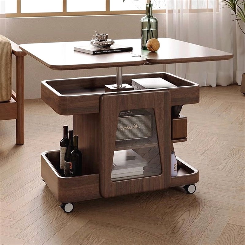 移动式折叠茶几可移动茶几简约小户型现代简约折叠客Y厅沙发升降