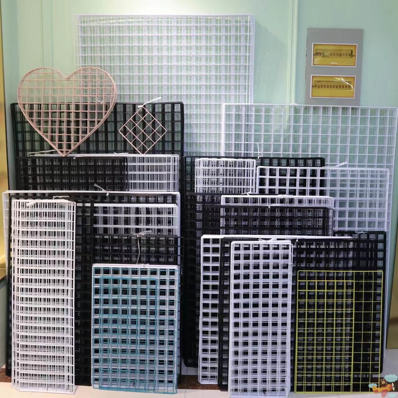 网片网格铁网货白色超市照片墙网架铁丝格M子网挂墙置物架幼儿园