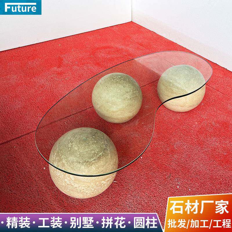 天然大理石台面餐桌装饰柜一体台面餐桌茶几面吧台面鞋柜面石材