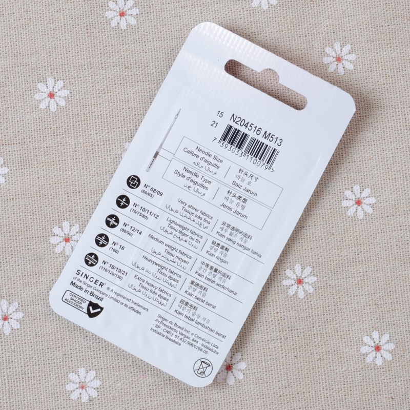 机针11/9/12/16号家用电动缝纫机巴L西原装进口防跳线类似蓝针