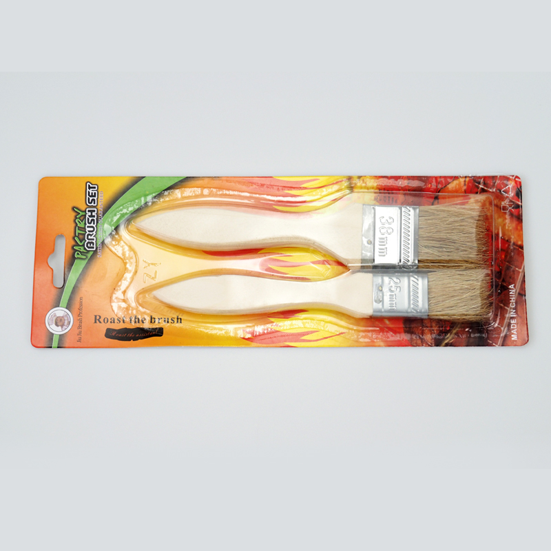 御质猪毛刷一对m 油刷烧烤刷子 木柄刷毛刷小刷子