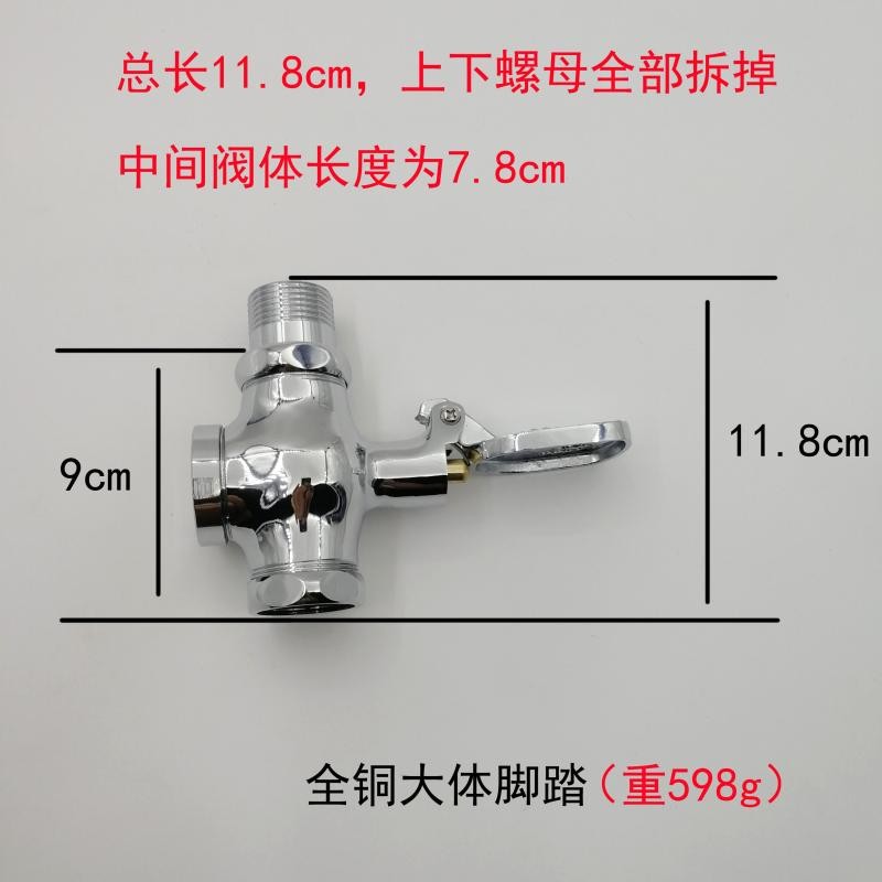 全铜蹲坑大便冲洗阀 厕s所脚踏式延时阀 大便脚踩冲水阀便池冲洗