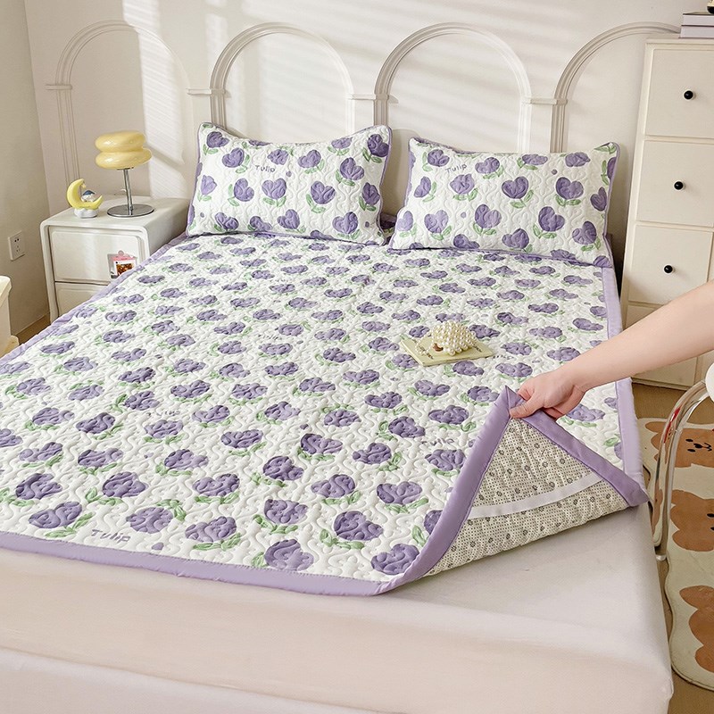 水洗棉床垫子a类双层纱床单可机洗折叠家用软垫四T季通用被褥铺底