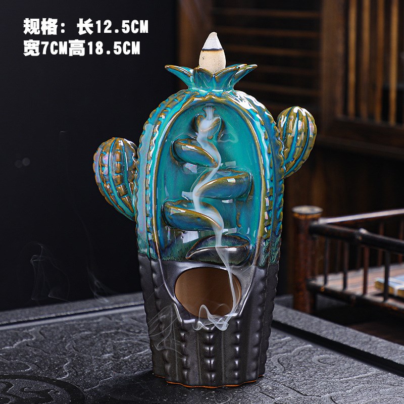 香炉家用室内香薰炉檀香薰香炉茶道创意摆件禅意陶瓷大Z号倒流香