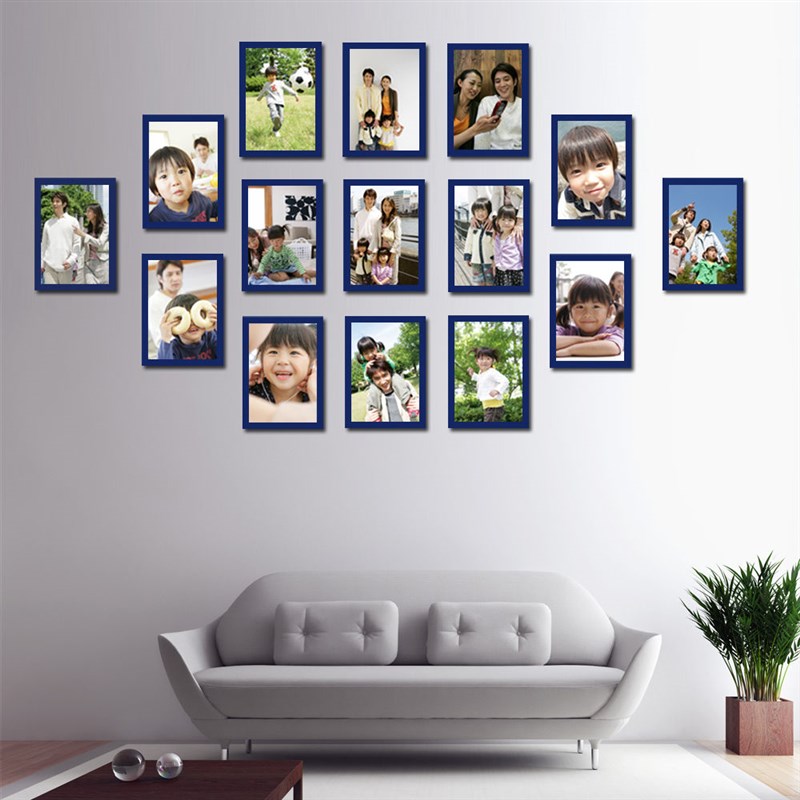 洗照片 客厅悬挂照片墙相框v墙组合 卧室复古创意15相片墙欧式挂