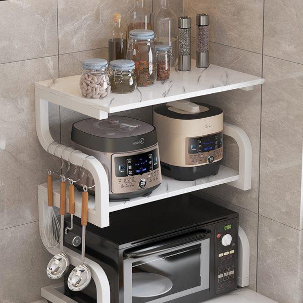 厨房置物架双层微波炉烤箱架子台面储物架家用桌面电饭锅收纳支架,厨房/烹饪用具,微波炉置物架,淘宝优惠券,粉丝福利购,淘宝优惠卷