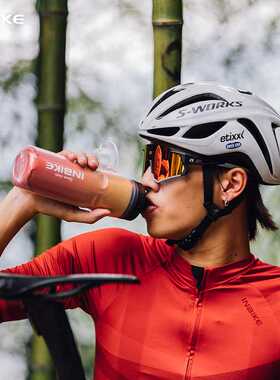 INBIKE新款自行车水壶600ml大容量户外挤压式公路车运动水壶
