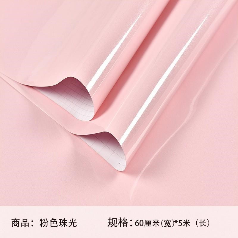 墙纸自粘自贴壁纸光面r纯色防水防油厨房贴纸衣橱柜门翻新平面