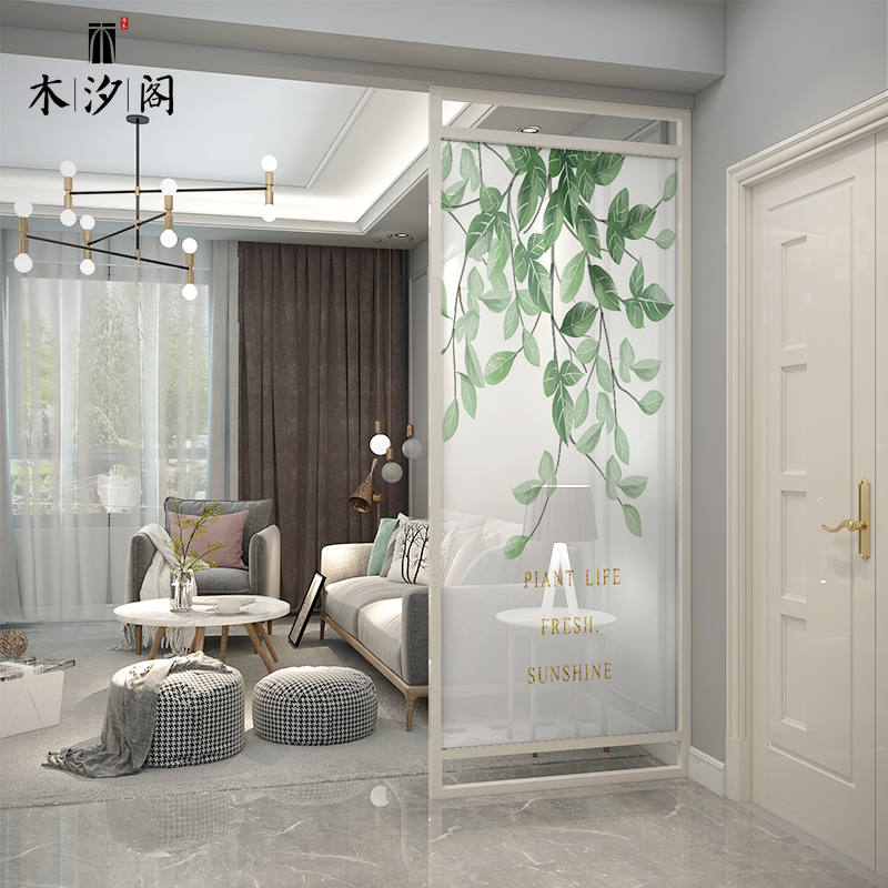 北欧进门玄关屏风隔断客厅v实木简约现代小户型入户遮挡家用定制