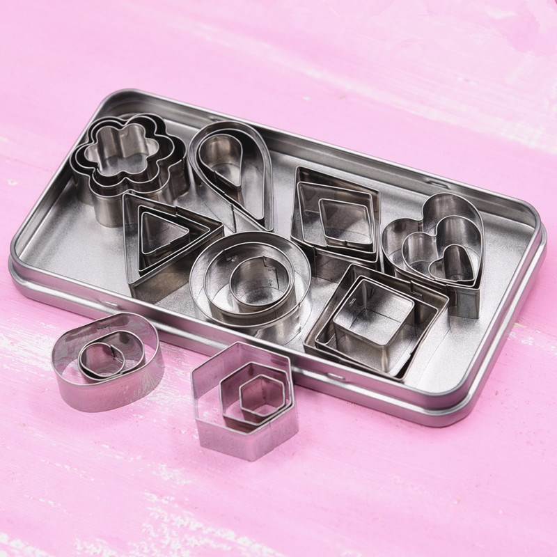 超轻粘土石塑粘土30款不锈钢切模圆圈 曲奇磨R具铁盒树脂粘土模具