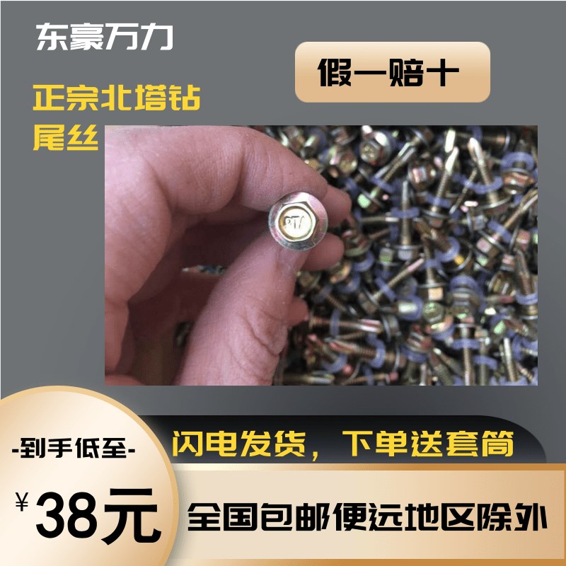 包邮 国标北塔钻尾l自攻自钻螺丝钉彩钢瓦燕尾丝 外六角钻尾钉M5.