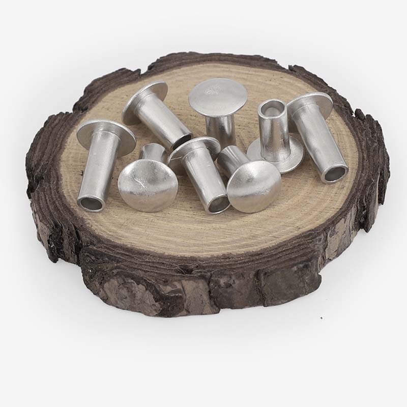 G873半空心铆钉空心n中空铆钉镀镍大扁圆头铁毛钉M5M6M8*6*8*-60