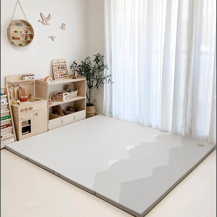 贝易宝宝爬爬垫加厚PU可折叠爬行垫儿童家用游戏地垫