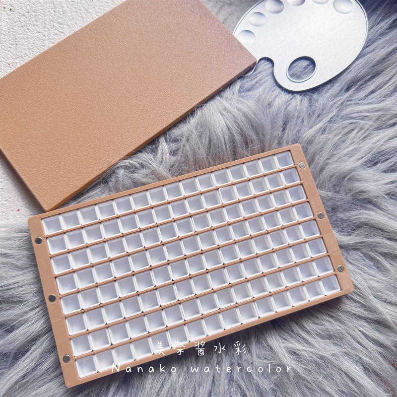 水彩颜料美甲甲油胶拍拍胶48格半块全块分装M收纳盒3d打印塑料盒