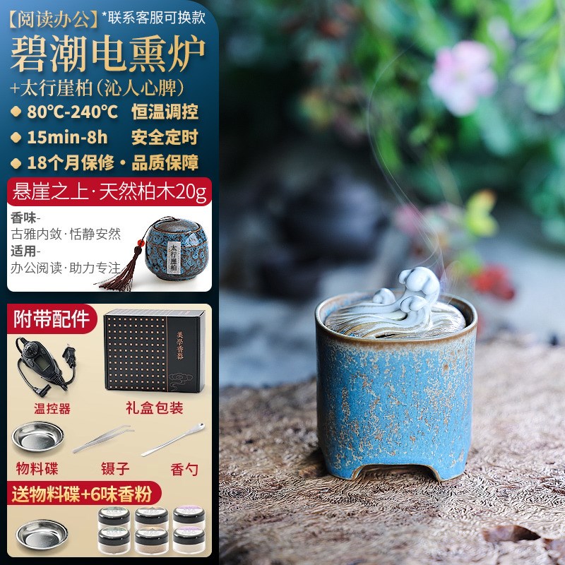 陶瓷电熏炉电子i香薰炉家用室内可干烧熏香炉加热定时调温电熏香