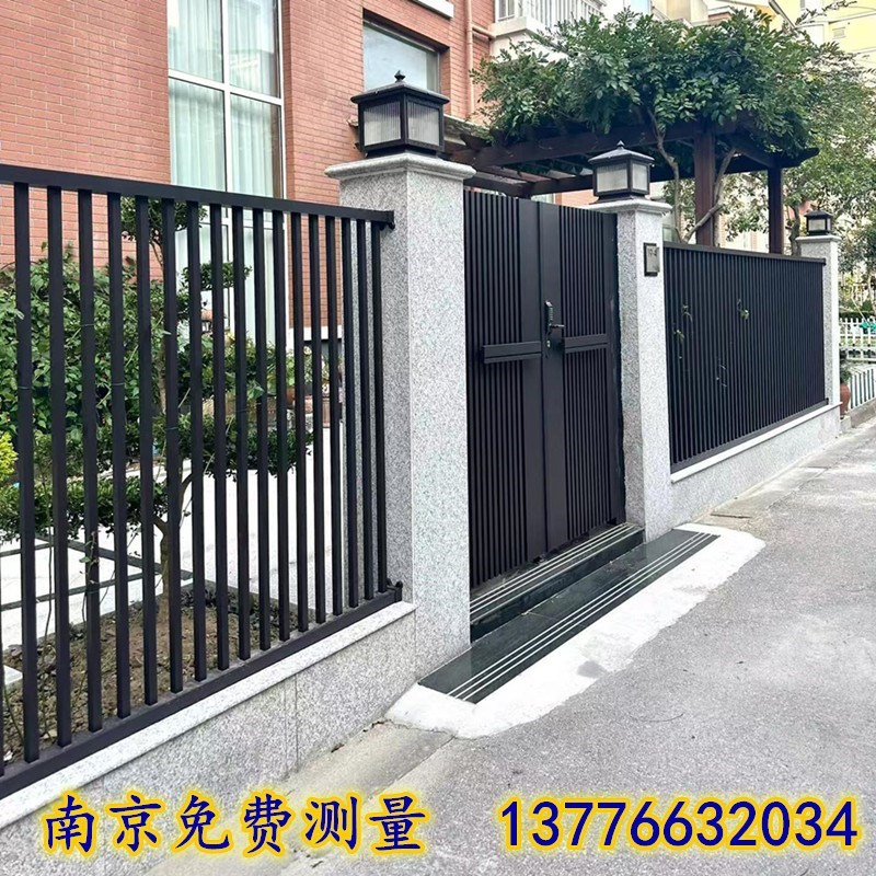 南京铝艺护栏百叶栏杆新中式栏杆别墅庭院围墙护栏U铝合金围栏室