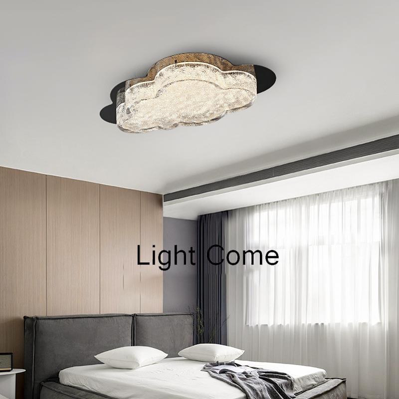 意式轻奢卧室灯高级感设计师2025年新款主卧书房儿童房云朵吸顶灯