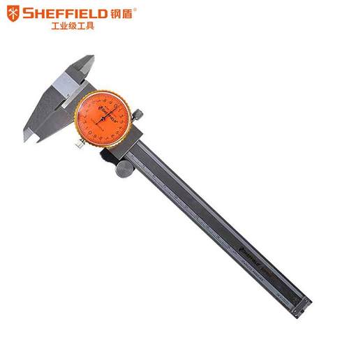 钢盾（SHEFFIELD）S071011表盘式游标卡尺150mm表盘式不锈钢卡尺