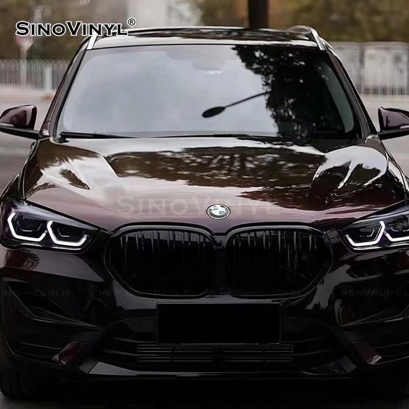 卡莱克超亮变色龙车身改色膜亮面钻石黑魅红全车贴膜梦幻双色贴纸