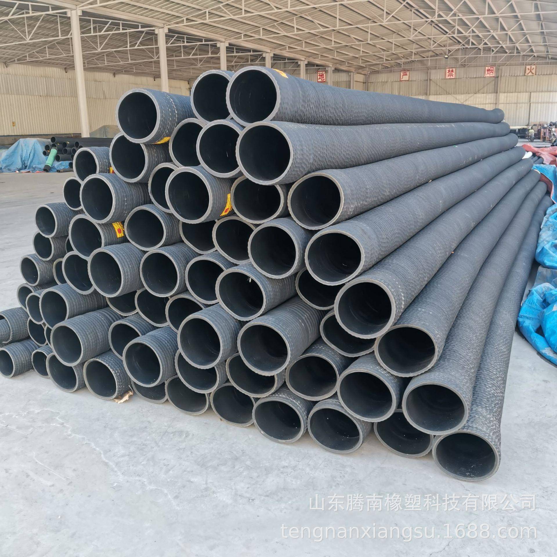 橡胶管大口径法兰橡胶管吸排水吸砂钢丝缠绕胶管钢丝骨架吸排胶管