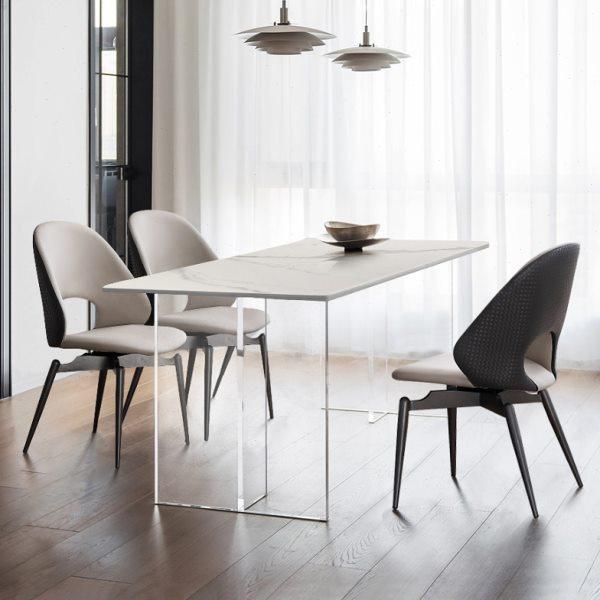 吉诺威 岛台岩板餐桌椅组合现代简约小户型侘寂风 亚克力悬浮餐桌,住宅家具,岩板餐桌,淘宝优惠券,粉丝福利购,淘宝优惠卷