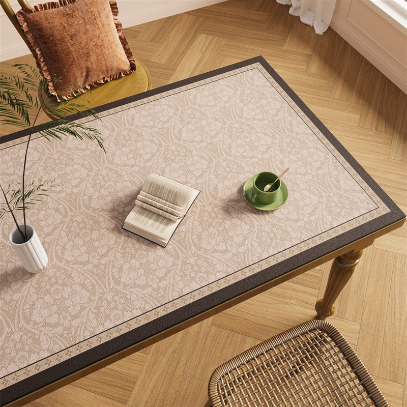 防水防油餐桌垫免洗可擦轻奢高级感桌布法式耐Q脏皮革桌面保护垫