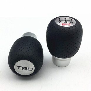 汽车TRD改装排档头5档手动自动档把头个性真皮排挡杆金属波棍球头