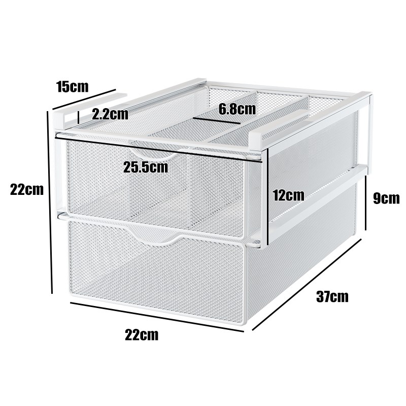宿舍抽屉盒置物架悬挂式抽拉下铺C书桌床头下挂篮好物收纳神器筐