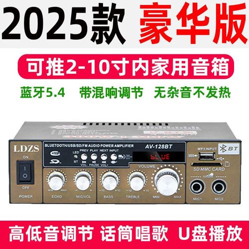 功放机2025新款大功率蓝牙小型功放器220V12V车载插卡U盘收音功放
