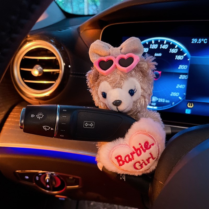 可爱汽车怀挡装饰可爱女款毛绒玩偶转向灯雨刮器车内饰品小摆件女