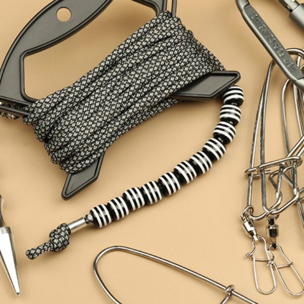 野术9芯伞绳钓鱼路亚活鱼扣野钓牢固强搭配10个不锈钢鱼锁