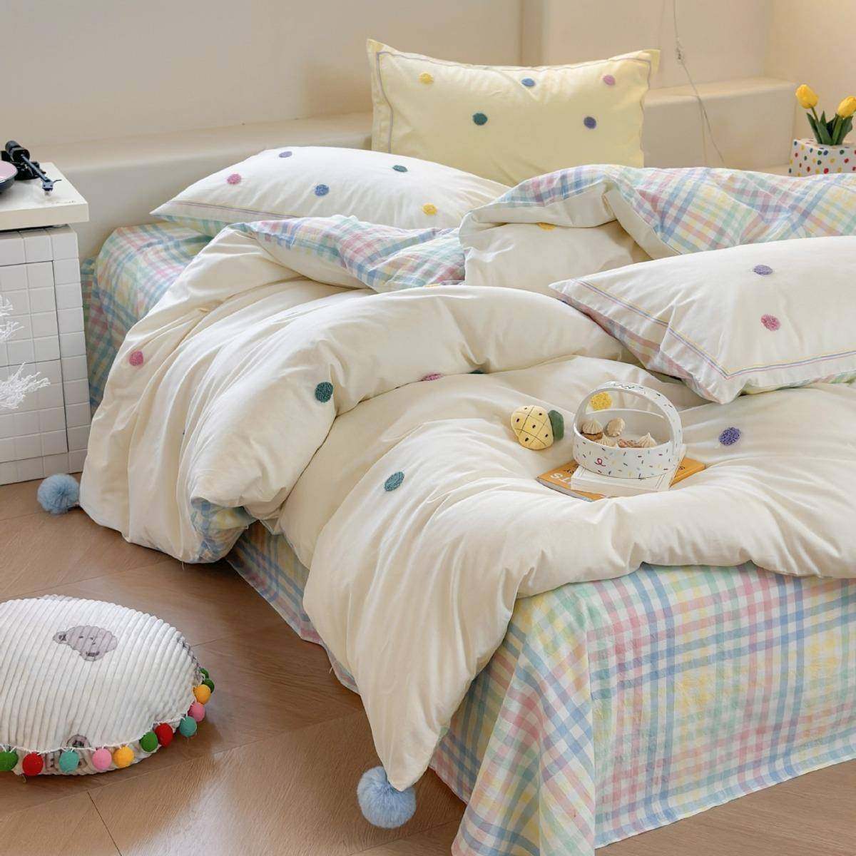 多巴胺少女心清新可爱毛巾刺绣水洗棉被套床单床上用品四件套,鲜花速递/花卉仿真/绿植园艺,割草机/草坪机,淘宝优惠券,粉丝福利购,淘宝优惠卷