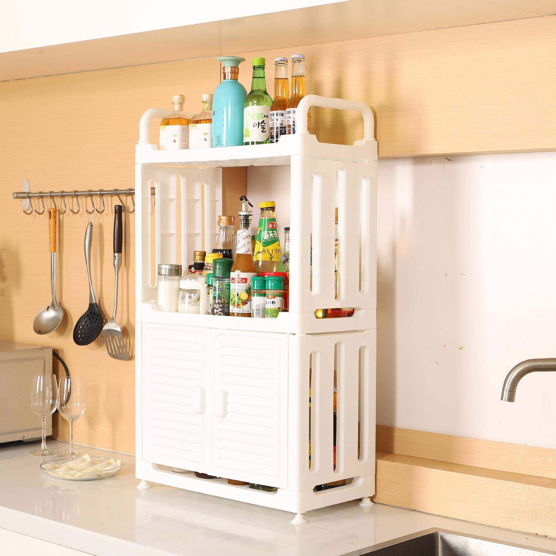 可折叠收纳柜家用厨房收纳柜调料粉酱油瓶置物架双门厨房收纳柜子,玩具/童车/益智/积木/模型,其它,淘宝优惠券,粉丝福利购,淘宝优惠卷