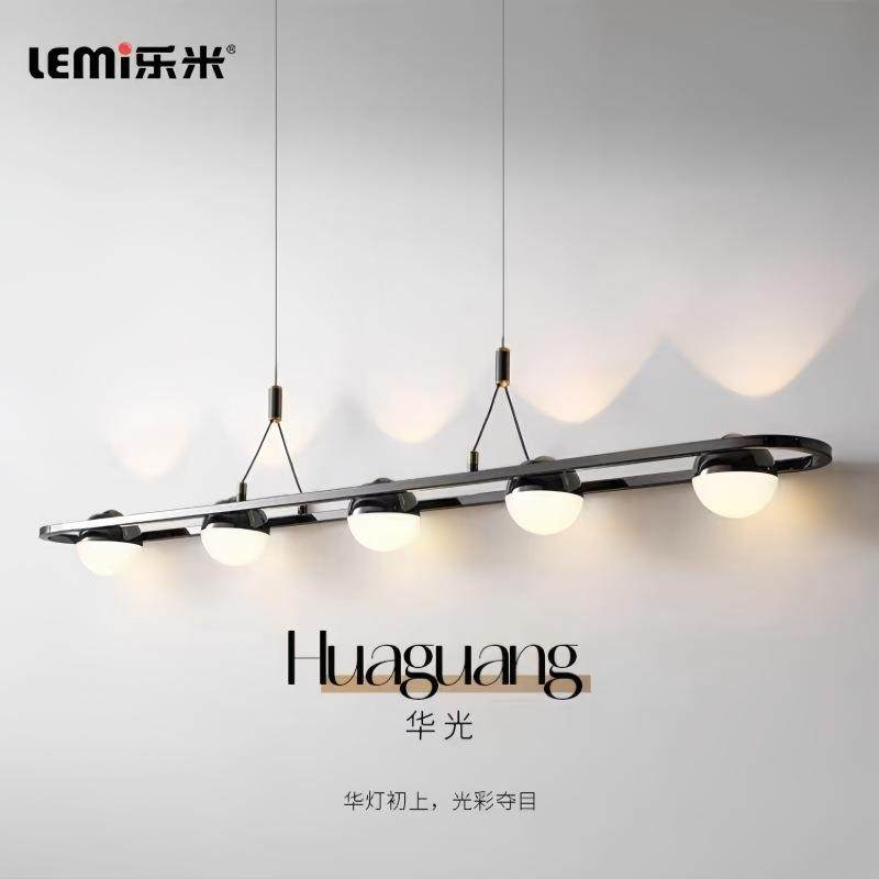 华光全光谱护眼餐厅吊灯现代简约饭厅茶室艺术吧台极简轻奢餐桌灯