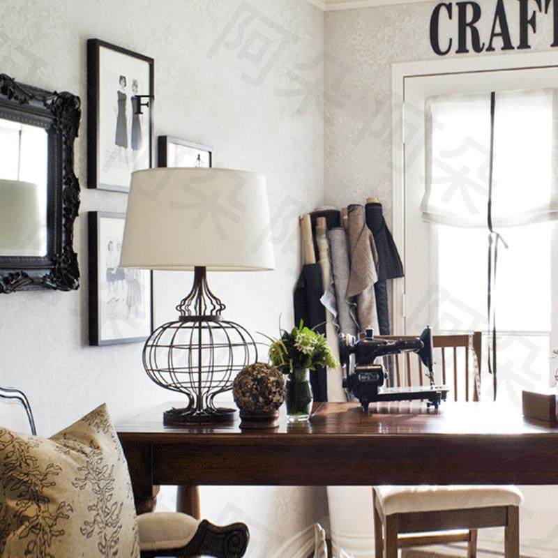 铁艺复古台灯美式乡村地中海简欧式卧室书房客厅台灯阿朵灯饰T189