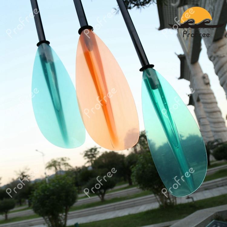 多色PC皮划艇专用透明船桨单头船桨透明高强度塑料桨