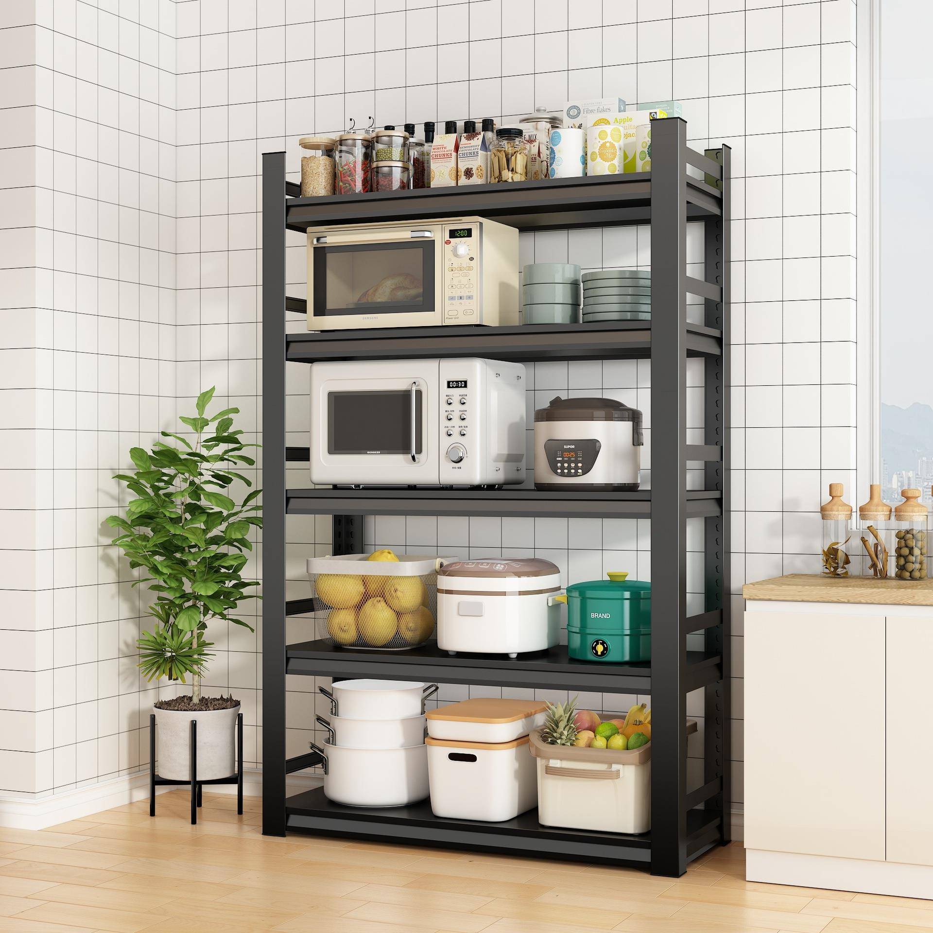 厨房置物架落地多层多功能家用货架储物架厨具烤箱微波炉收纳架子