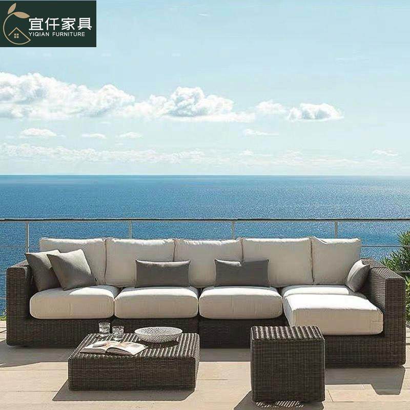 户外藤编沙发组合阳台庭院客厅花园阳光房圆藤室外样板房别墅休闲,住宅家具,户外沙发,淘宝优惠券,粉丝福利购,淘宝优惠卷