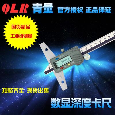 青海量具xibei青量游标数显深度卡尺/量深度/0-100-200-300mm0.01
