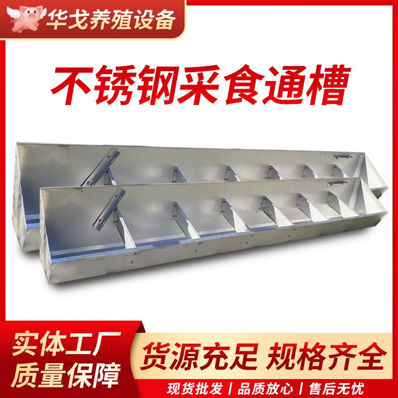 小猪料槽不锈钢猪食槽大猪育肥通槽仔保育猪养殖猪槽自动采食槽