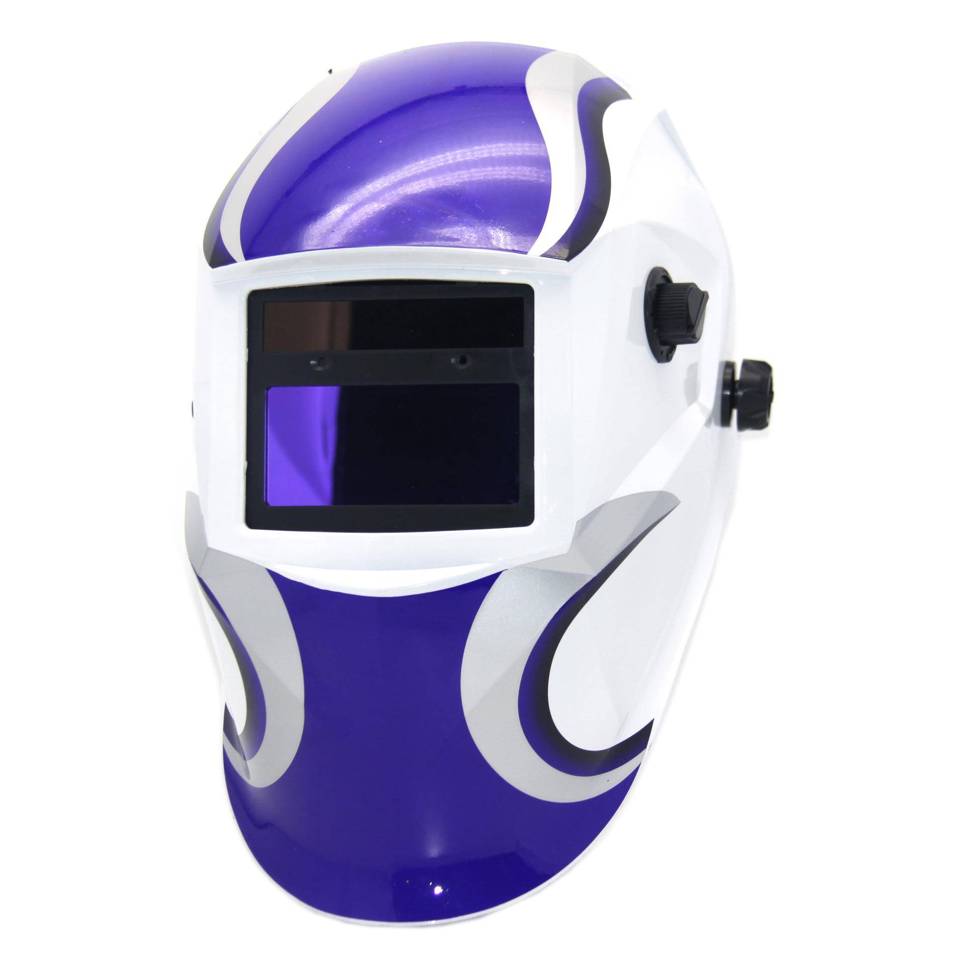 JUMBO-433E白蓝色可调节太阳能自动变光焊帽氩弧焊焊接防护面罩