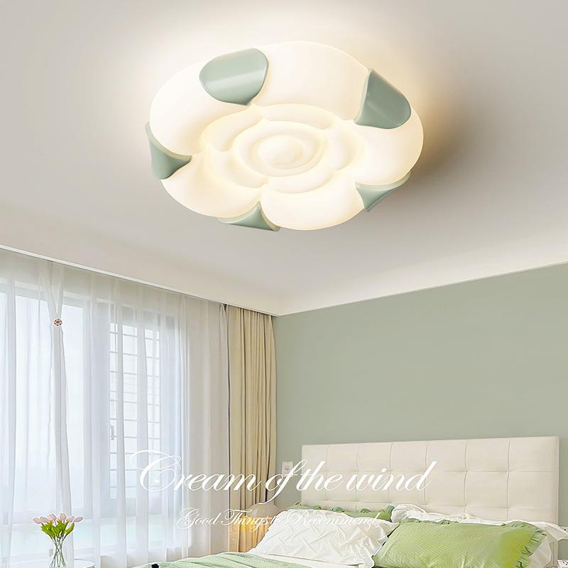 全光谱护眼卧室灯奶油风吸顶灯2024新款简约现代云朵餐厅中山灯具