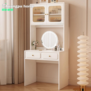 实木梳妆台现代卧室简约新款化妆台轻奢小型床尾柜化妆桌斗柜一体