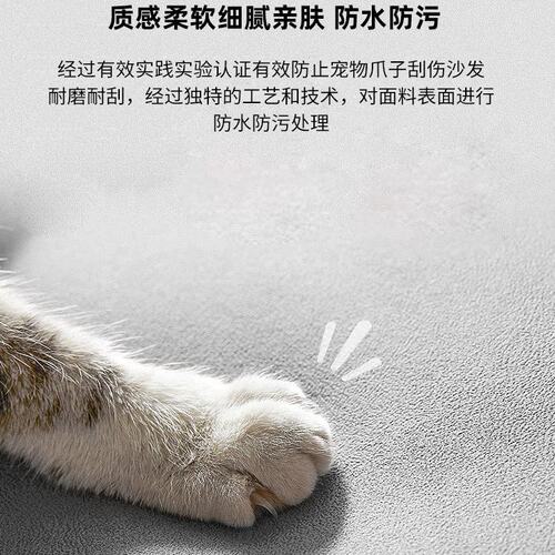 奶油风云朵沙发科技布客厅小户型双人三人位轻奢布艺直排懒人沙发