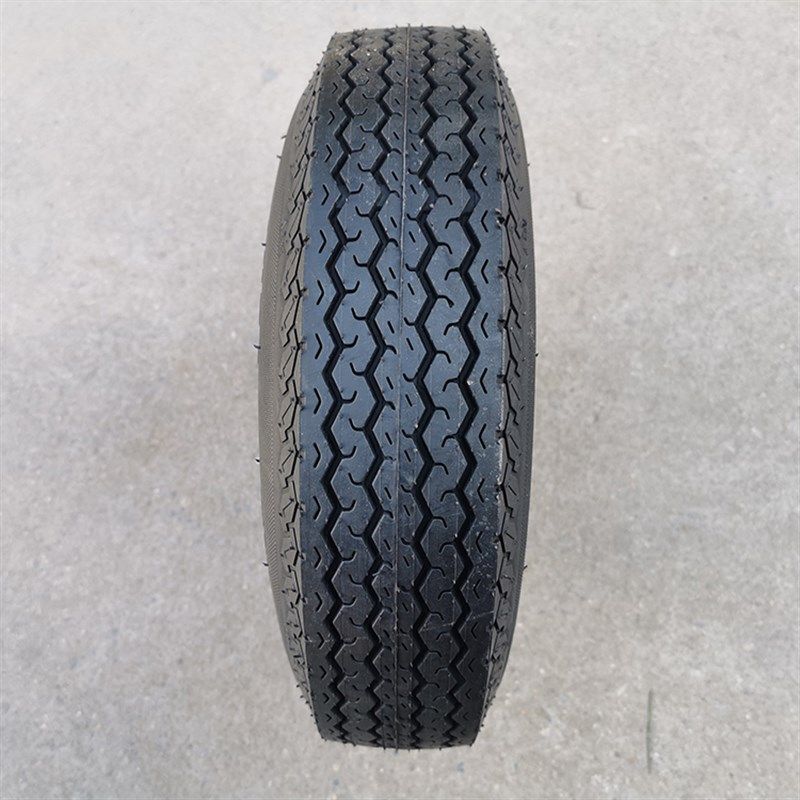 拖车轮胎4.80-8寸真空胎层载重胎轮毂F钢圈480一8清障车劈木机轮