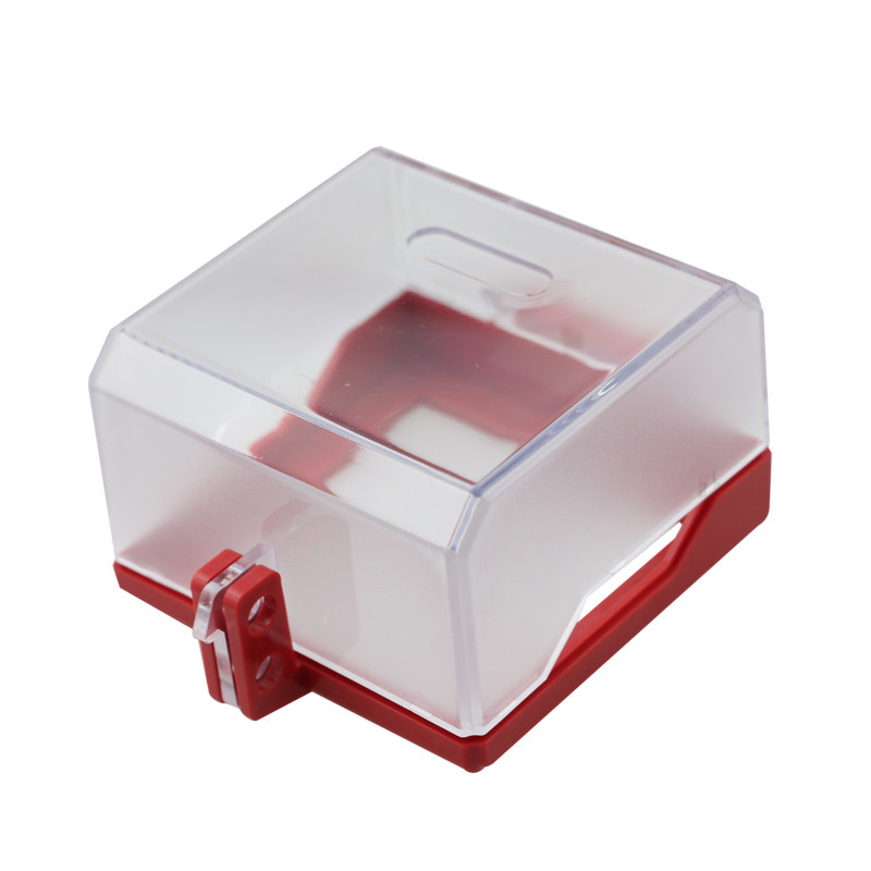 O墙壁急停开关安全锁具墙壁插座透明G旋转按钮开关锁罩D-D63