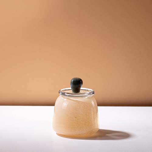 安华创意艺术玻璃糖罐现代简约高端客厅装饰品精致工艺品