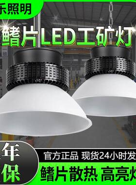 LED鳍片工矿灯天棚灯厂房工厂灯100W仓库车间吊灯高亮节能
