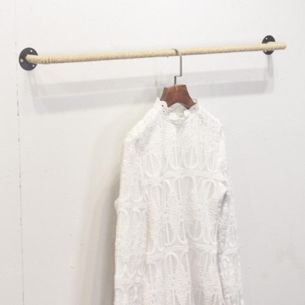复古麻绳服装店衣服架展示架正挂上墙壁挂衣架童装男女装店挂衣杆