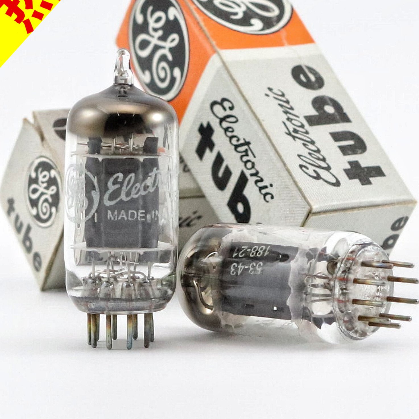 精选配对全新美国原盒GE 12AX7/ECC83/5751圆环长坑屏12ax7电子管